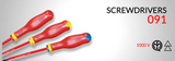 Set of 8 screwdrivers for slot-head and PHILLIPS®, POZIDRIV® - SUPADRIV® screws - 1000 V