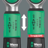 Wera Safe-Torque A 1 torque wrench with 1/4" square head drive, 2-12 Nm