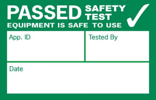 Kewtech Appliance Pass Labels – CalMet